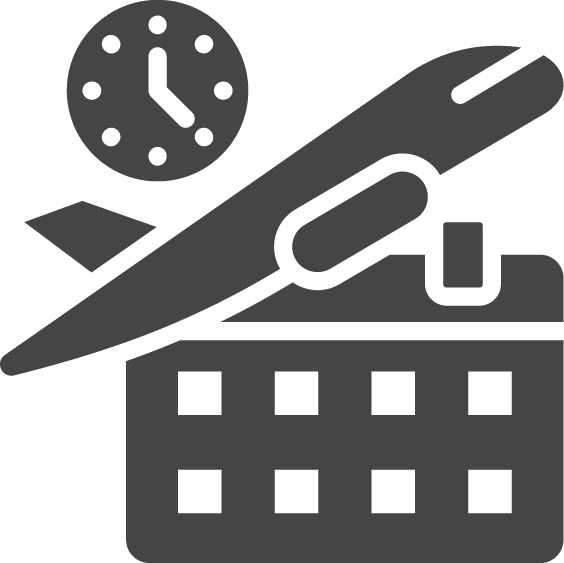 icon of jet and immigration office